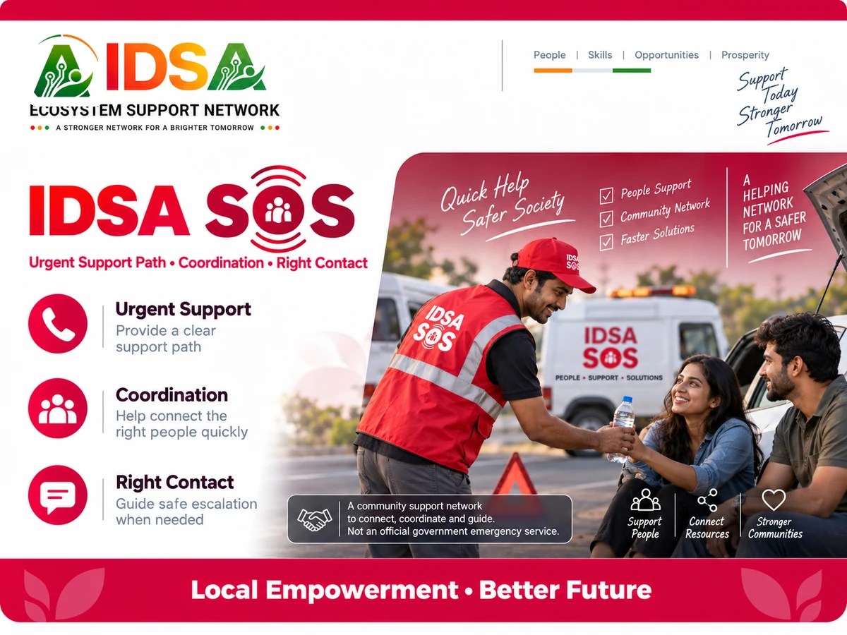 IDSA SOS — Urgent Support Path • Coordination • Right Contact